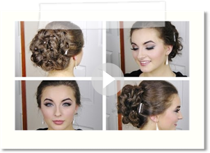 Fast and Simple Curly Elegant Updo for Prom