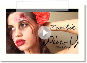 Zombie Pin-Up Girl Halloween Makeup