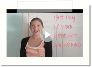 First Day Of Work Outfit, Hair & Makeup!