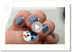 Peaking Snowman Nail Tutorial