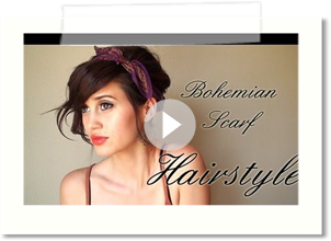 Creative Hairstyles: Scarf Updo
