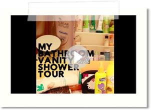 My Bathroom Vanity && Shower Tour