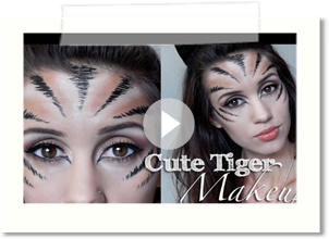 Tiger Halloween Makeup Tutorial (Cute or Sexy) - 2013