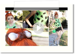 Pebbles Flintstone DIY Halloween Tutorial: Makeup, Hair, & Costume!