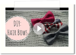DIY Fabric Hair Bows! ♡