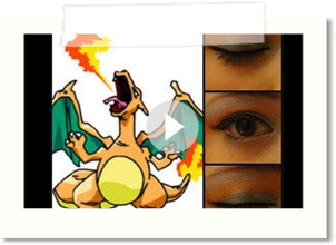 Pokemon Charizard Inspired Eyeshadow