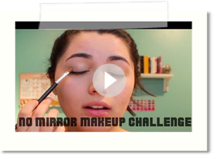 No Mirror Makeup Challenge! Feat. Amanda
