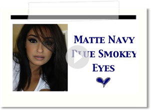 Matte Navy Blue Smokey Eyes