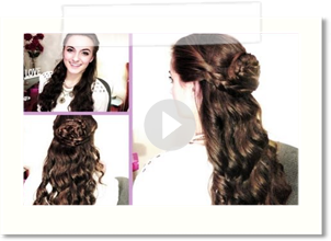 Valentine's Day Waves and Braided Bun