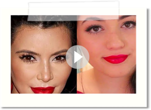Kim Kardashian Inspired Prom Makeup Look