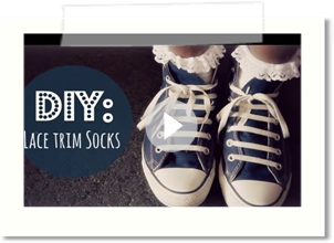 DIY: Topshop Inspired Lace Trim Socks ♡