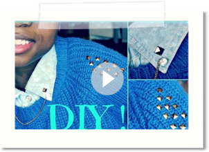 DIY: Studded Sweater & Collar tips ♡