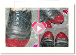 ♡ Valentine's DIY: Glitter Tip Shoes! ♡