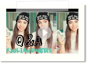 Q&A #JULIANSWERS Ep.2: Peanut Butter Face, Funniest Blooper & Boyfriend?!